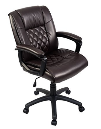Giantex Ergonomic PU Leather Mid-Back Executive Chair