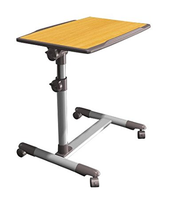 Defianz Wheeled Overbed Table, Height-Tilt Adjust