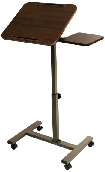 Seville Classics Sit-Stand Wheeled Cart w/ Side Table